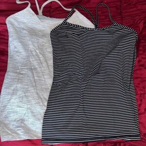 lululemon athletica White and Black Striped Tops